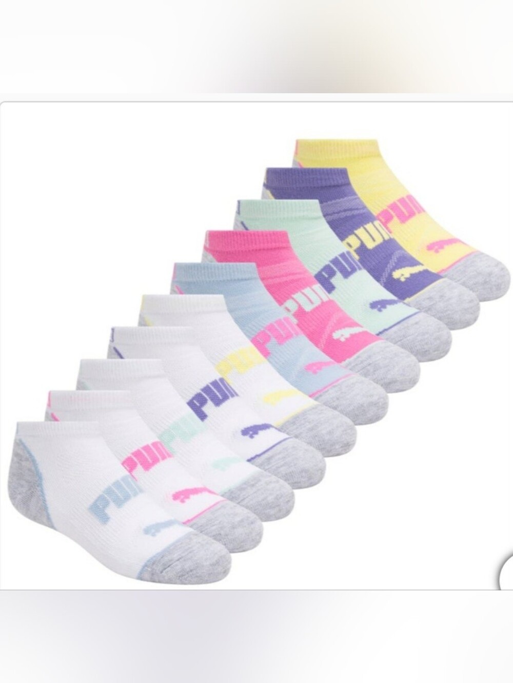 PUMA DRY CELL LOW CUT 10 PAIRS SOCKS MULTICOLOR